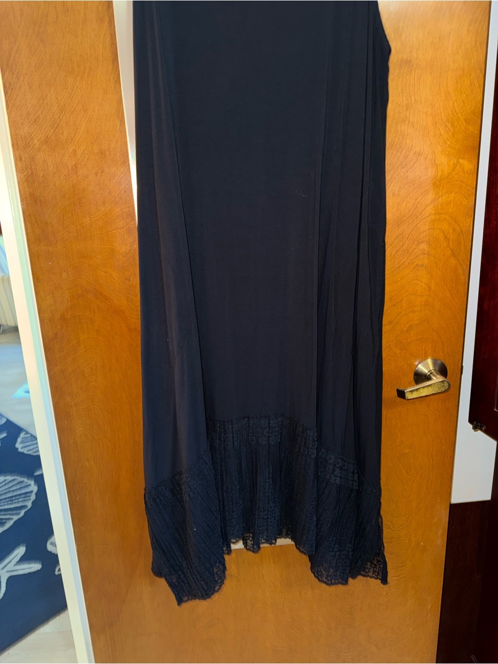 Lori Goldstein Black Dress with Lace Hem -